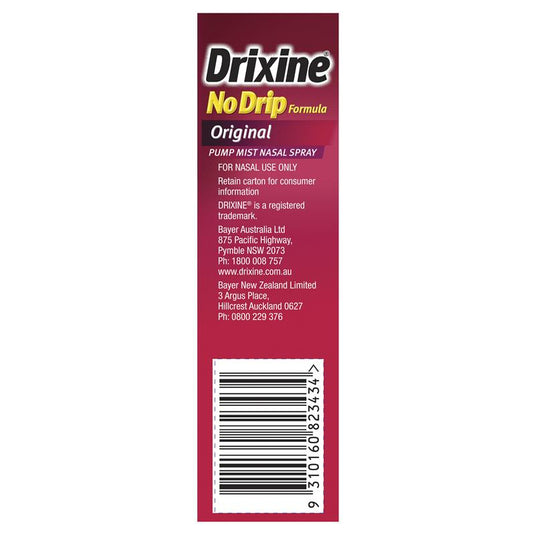 Drixine 12 Hour Relief No Drip Original Nasal Spray 15ml