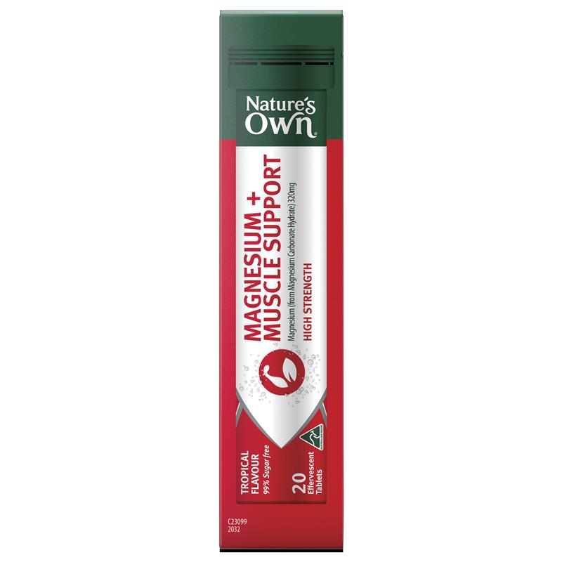 Load image into Gallery viewer, Nature's Own Magnesium + Muscle Support Effervescent 60 Tablets
