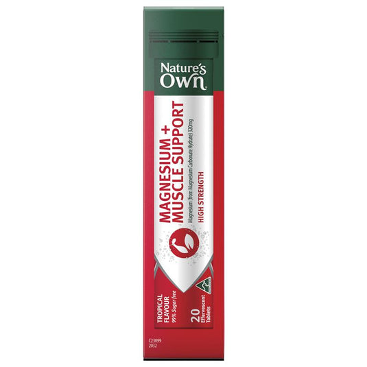 Nature's Own Magnesium + Muscle Support Effervescent 60 Tablets