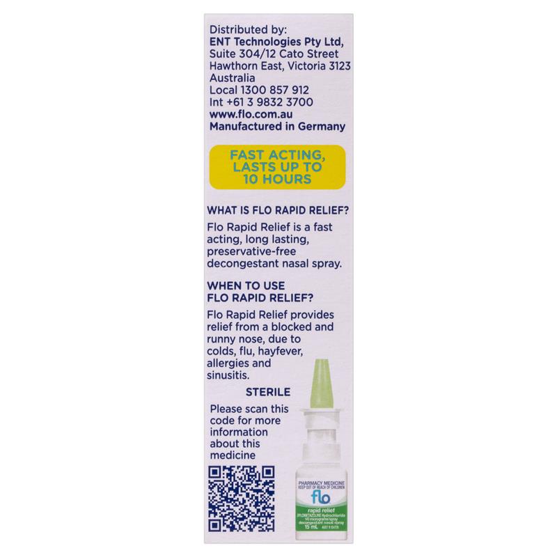 Load image into Gallery viewer, FLO Rapid Relief Nasal Decongestant 15mL
