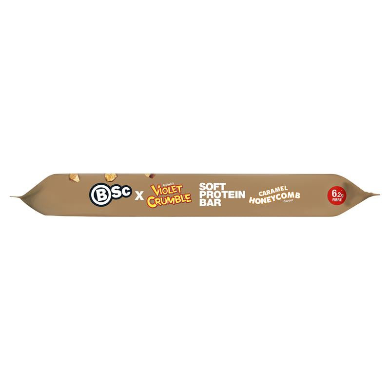 Load image into Gallery viewer, BSc x Violet Crumble Soft Protein Bar Caramel Honeycomb 55g

