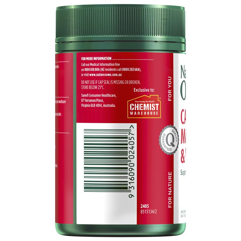 Load image into Gallery viewer, Nature's Own Calcium and Magnesium with Vitamin D3 200 Tablets Exclusive Bulk Size
