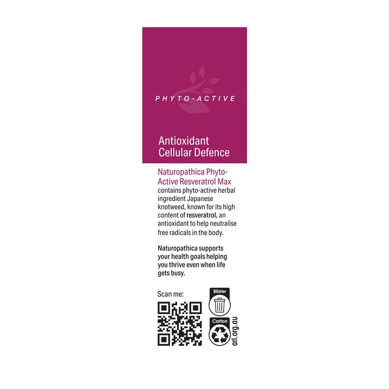 Load image into Gallery viewer, Naturopathica Resveratrol Max 30 Tablets
