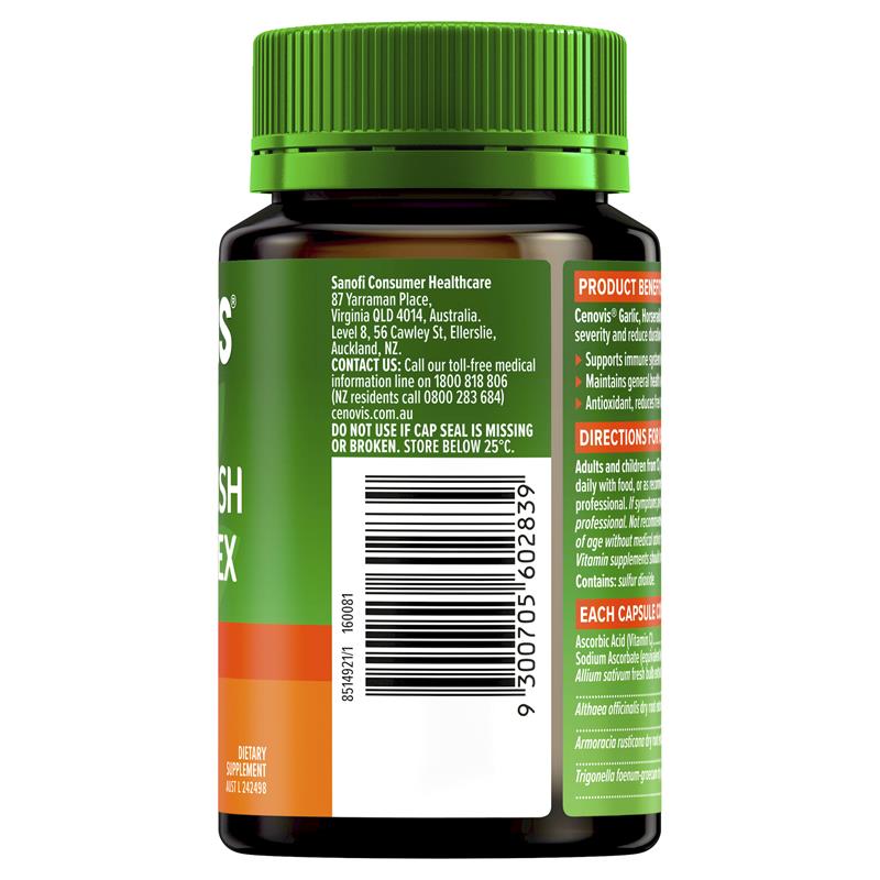 Load image into Gallery viewer, Cenovis Garlic, Horseradish + C Complex 120 Capsules
