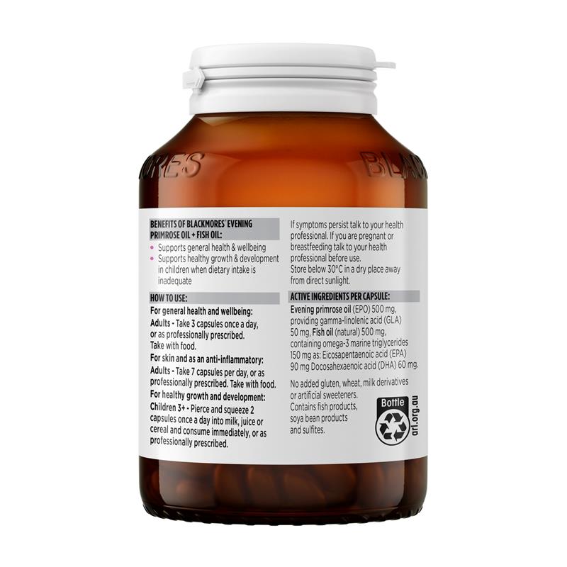 Load image into Gallery viewer, Blackmores Evening Primrose Oil + Fish Oil 100 Capsules
