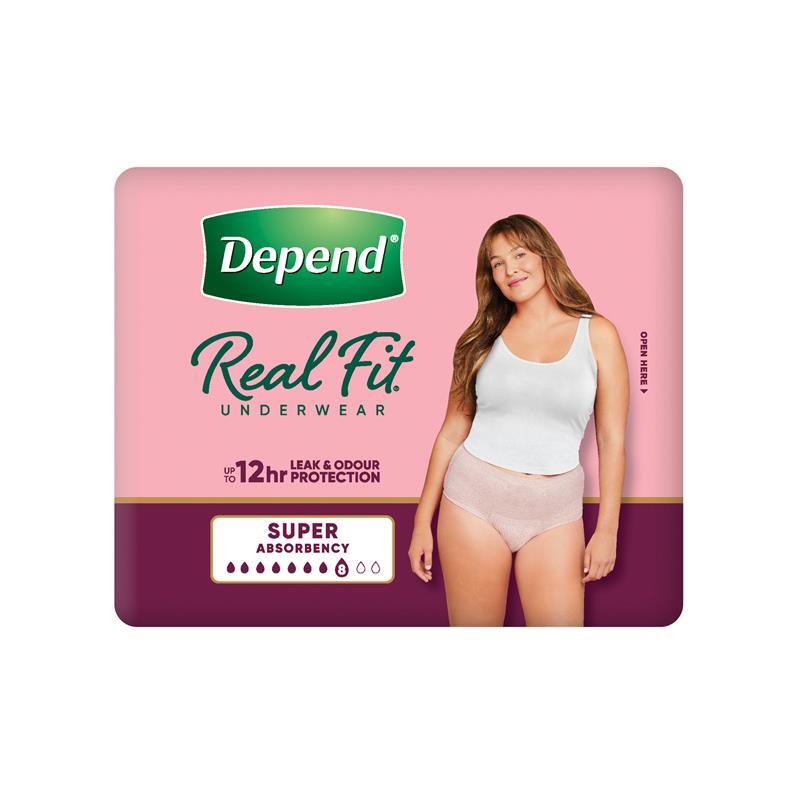 Load image into Gallery viewer, Depend Women Real Fit Underwear Super Medium 8 Pack
