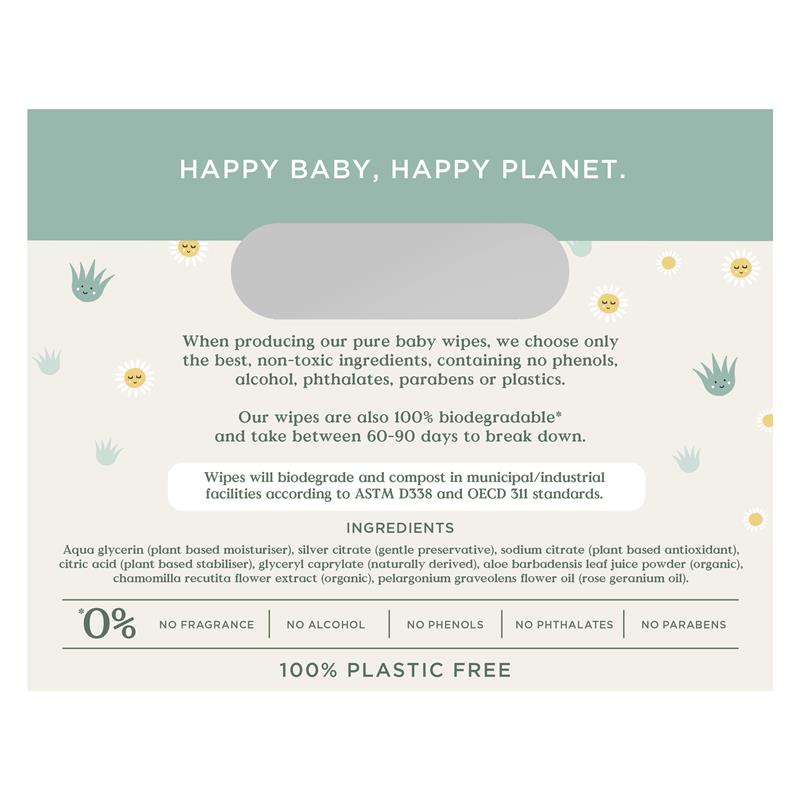 Load image into Gallery viewer, Tooshies Baby Wipes Aloe Vera and Chamomile 6 x 70 Pack
