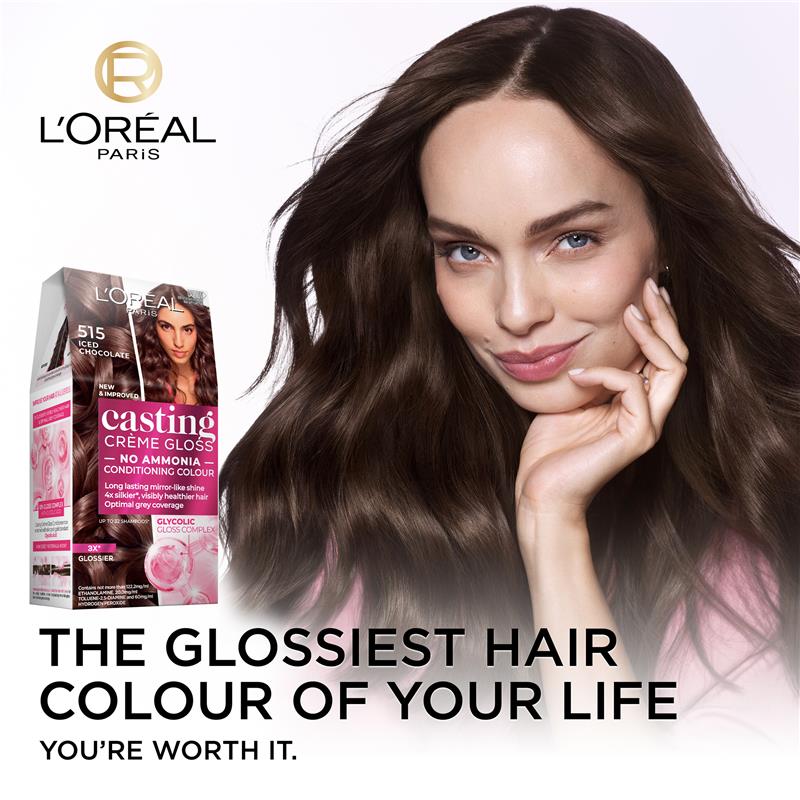 Load image into Gallery viewer, L'Oreal Paris Casting Creme Gloss Semi-Permanent Hair Colour - 515 Iced Chocolate
