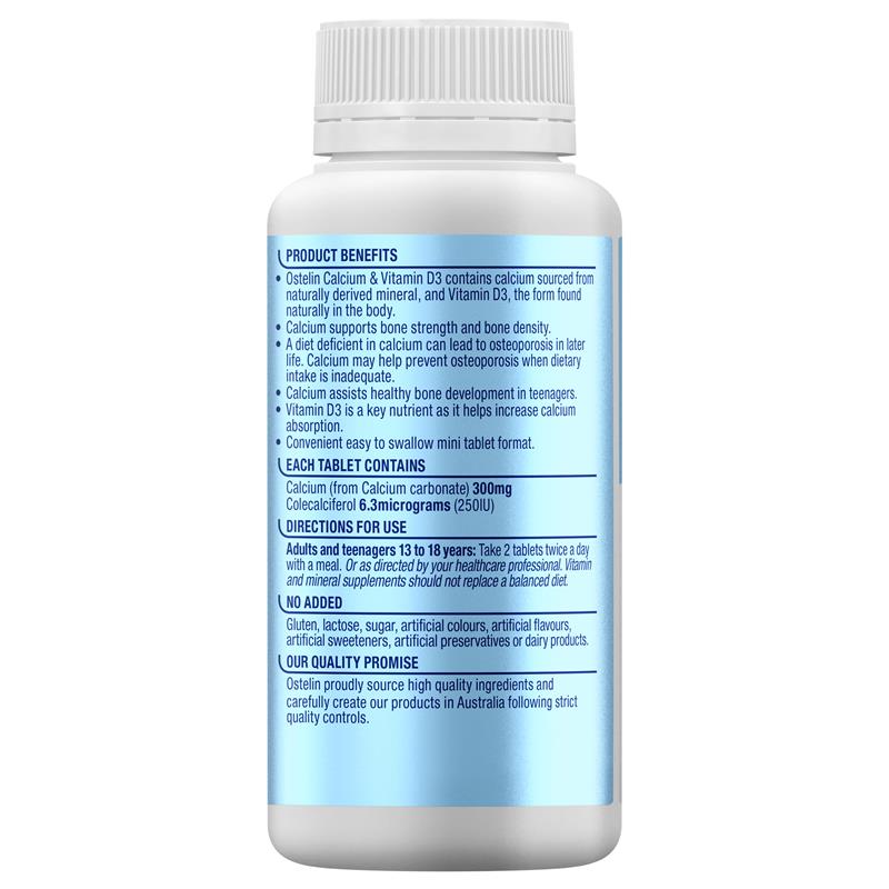 Load image into Gallery viewer, Ostelin Calcium &amp; Vit D 400 Mini Tablets Exclusive Size
