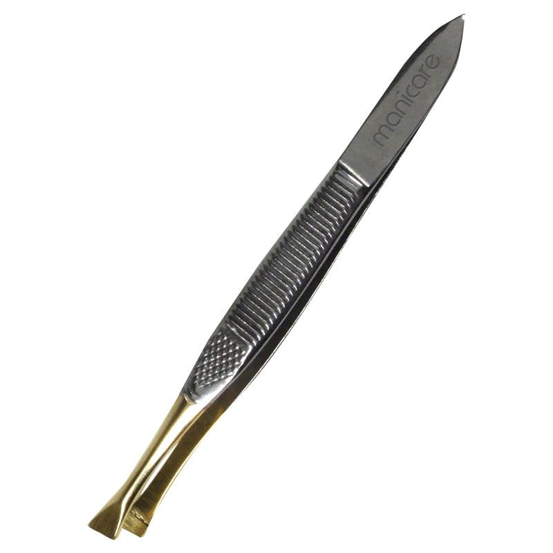 Load image into Gallery viewer, Manicare 24k Gold Slant Tweezers

