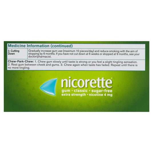 Nicorette Gum 4mg Classic 75 Pieces