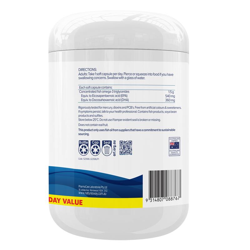 Load image into Gallery viewer, Nature's Way Ultimate Omega 3x Triple Strength 150 Capsules
