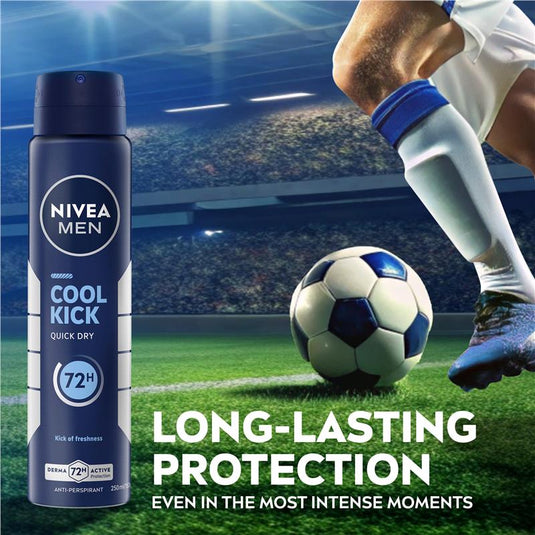 NIVEA MEN Cool Kick Aerosol Deodorant 72H Protection 250ml