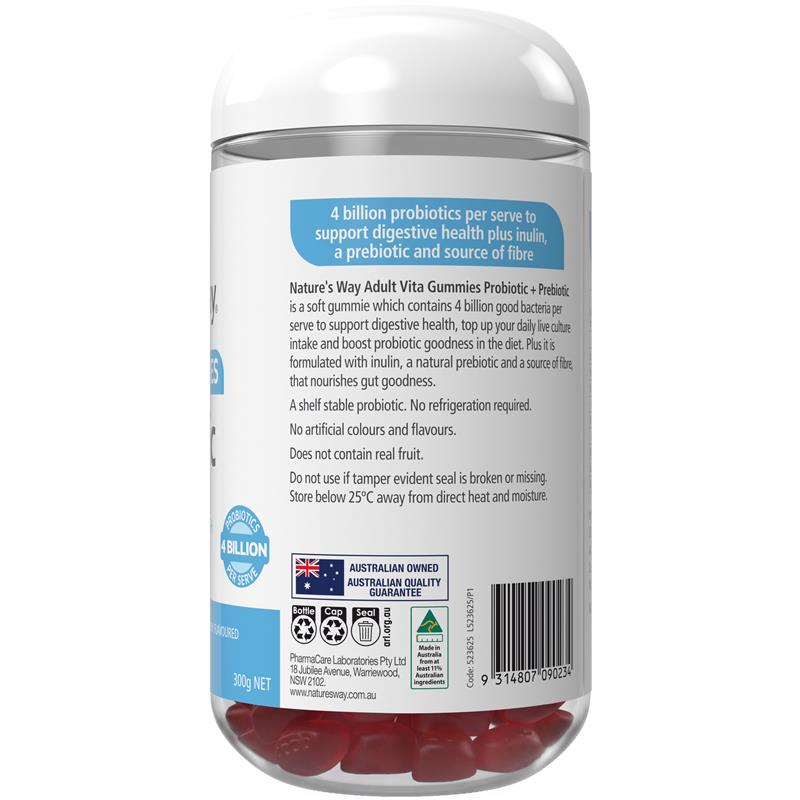 Load image into Gallery viewer, Nature's Way Adult Vita Gummies Probiotic 120 Gummies Exclusive Size
