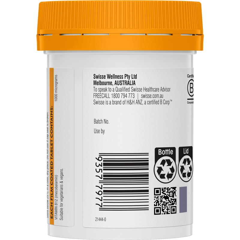 Load image into Gallery viewer, Swisse Ultiboost Activated Vitamin B12 (1000mcg) 60 Tablets

