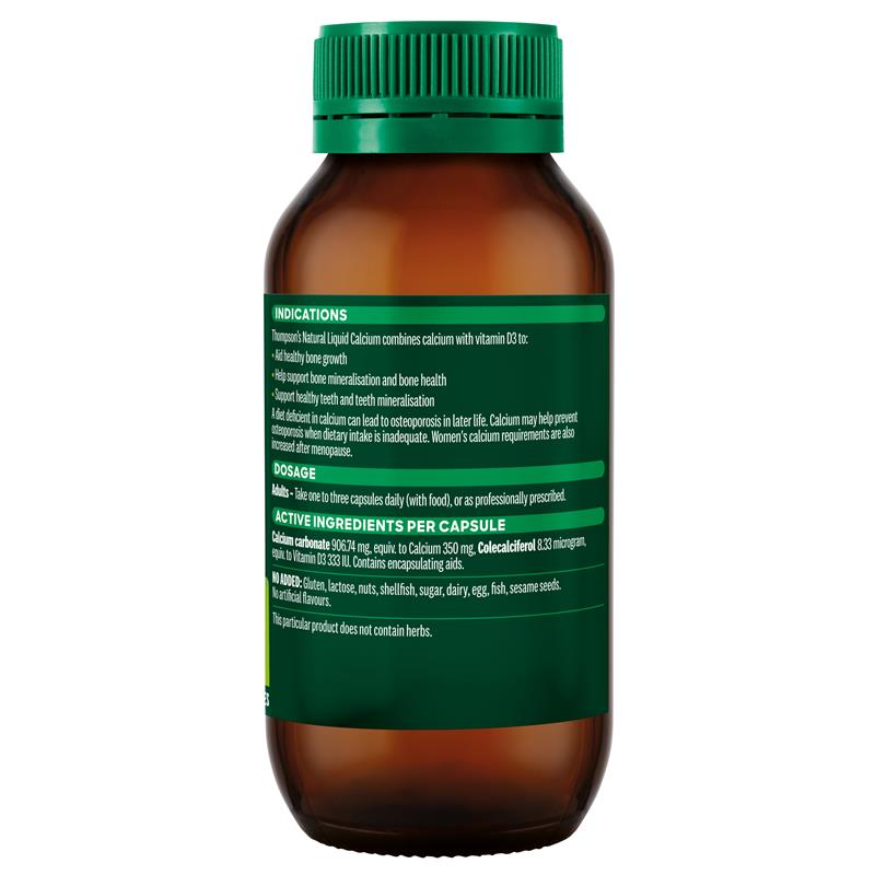 Load image into Gallery viewer, Thompson's Natural Liquid Calcium 60 Capsules
