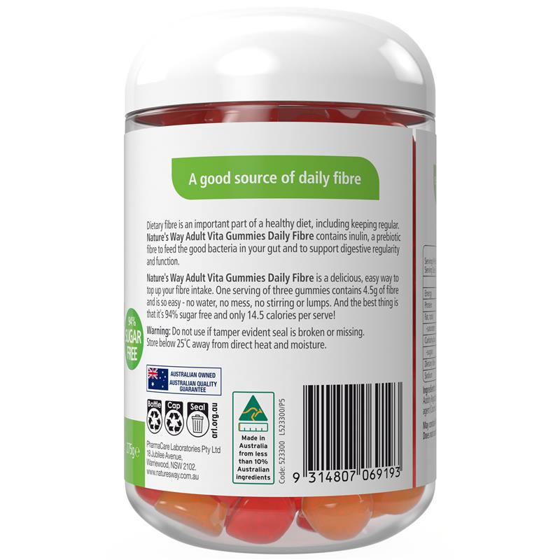 Load image into Gallery viewer, Nature's Way Adult Vita Gummies Fibre 110 Gummies
