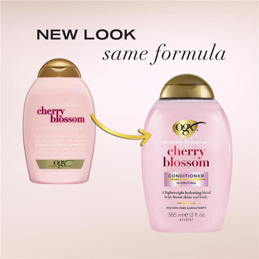 Ogx Heavenly Hydration + Shine Cherry Blossom Conditioner For Thin And Fine Hair 385mL
