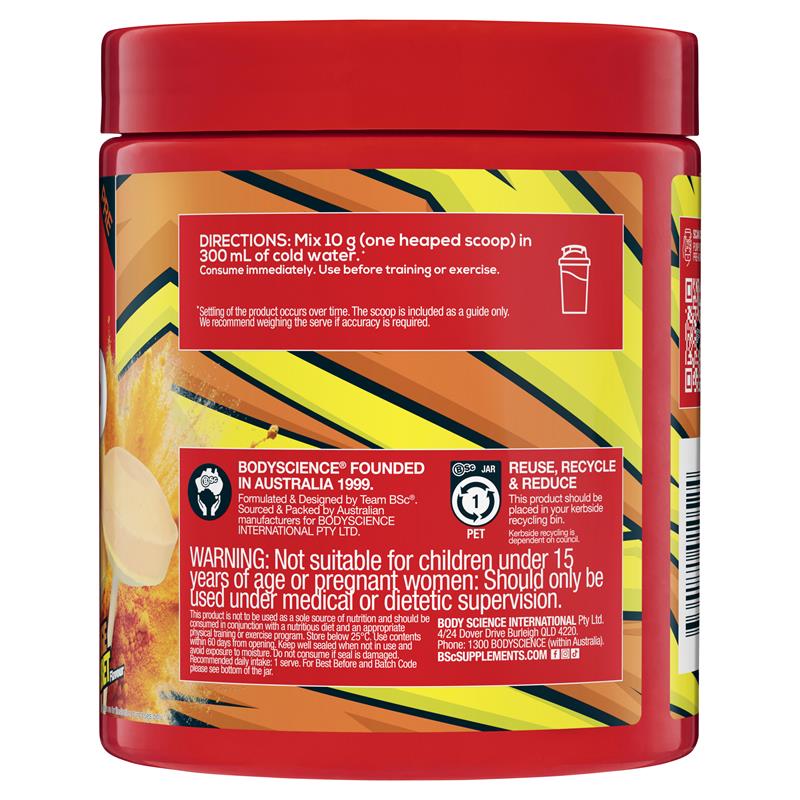 Load image into Gallery viewer, BSc Pump Non Stim Pre-Workout Orange Sherbet 300g
