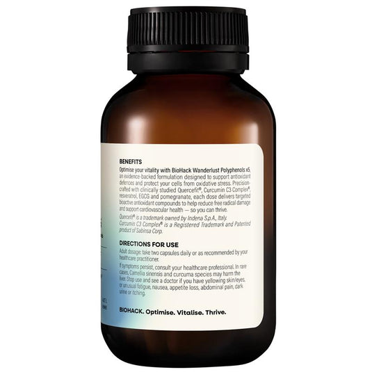 BioHack Wanderlust Polyphenols x5 60 Capsules
