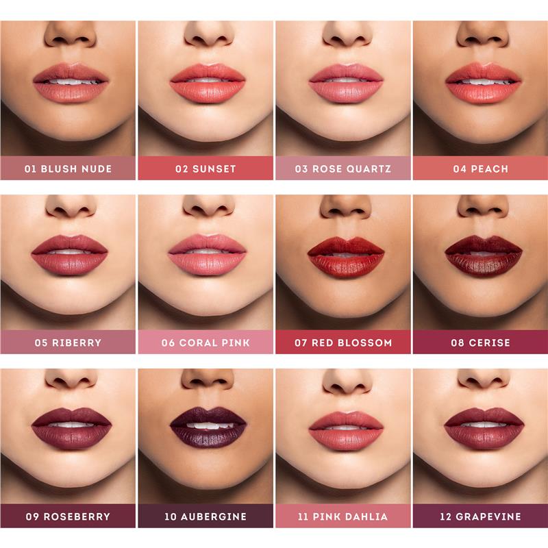 Load image into Gallery viewer, Nude by Nature Creamy Matte Lipstick 07 Red Blossom

