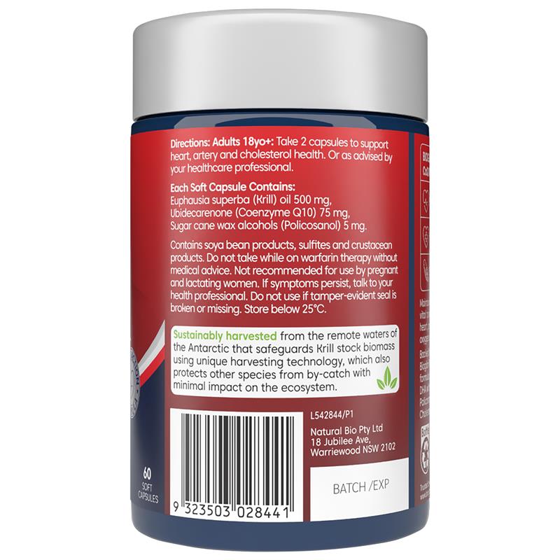 Load image into Gallery viewer, Bioglan Red Krill Oil Active Heart 60 Capsules
