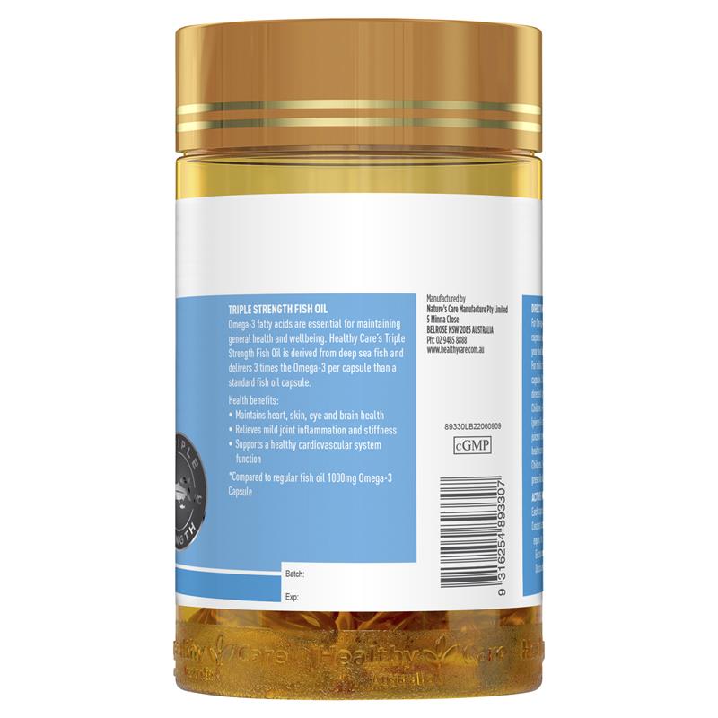 Load image into Gallery viewer, Healthy Care Triple Strength Fish Oil 150 Capsules
