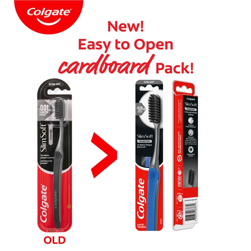 Load image into Gallery viewer, Colgate Toothbrush Slim Soft Charcoal Ultra Soft Bristles
