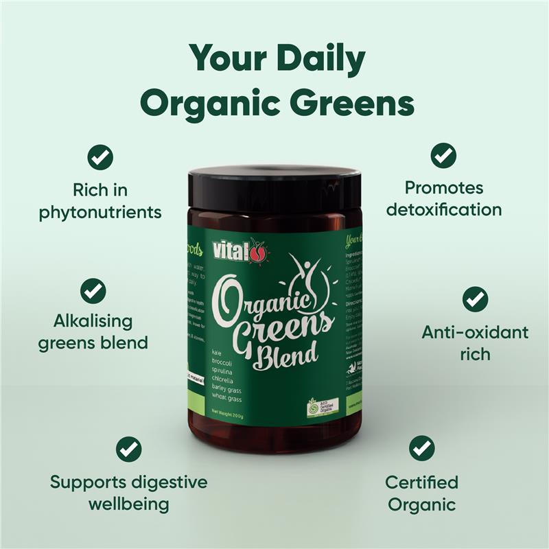 Load image into Gallery viewer, Vital Organic Greens Powder 200g Exclusive Size
