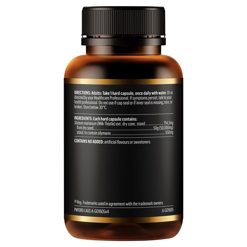 Load image into Gallery viewer, GO Healthy Milk Thistle 50000mg 1-A-Day 60 Vege Capsules
