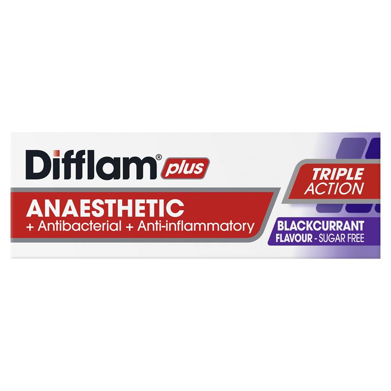 Load image into Gallery viewer, Difflam Plus Anaesthetic Sugar Free Blackcurrant 16 Lozenges
