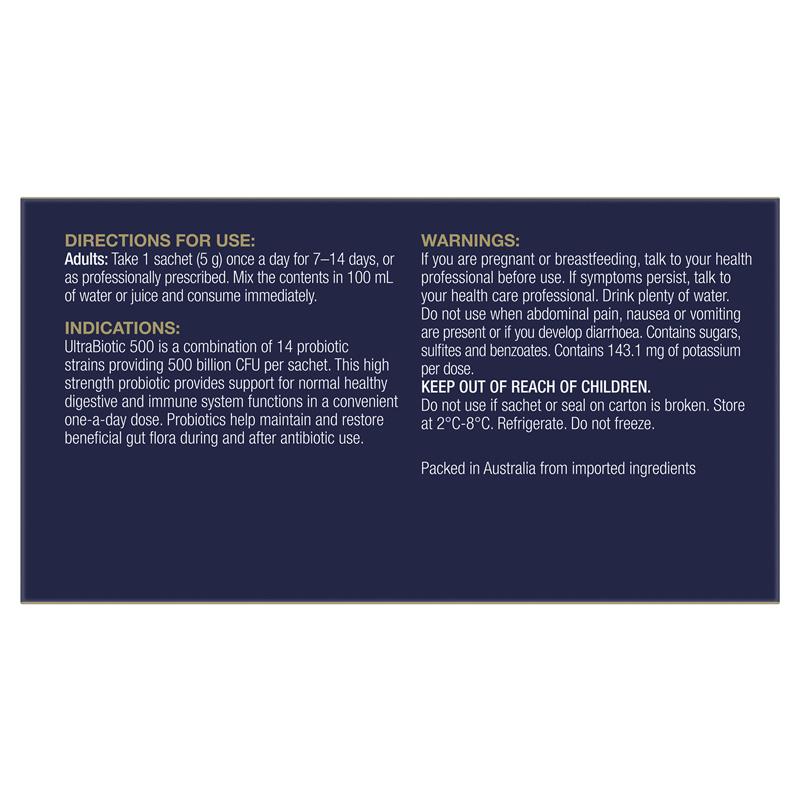 Load image into Gallery viewer, Bioceuticals UltraBiotic 500 14 Sachets Fridge Line
