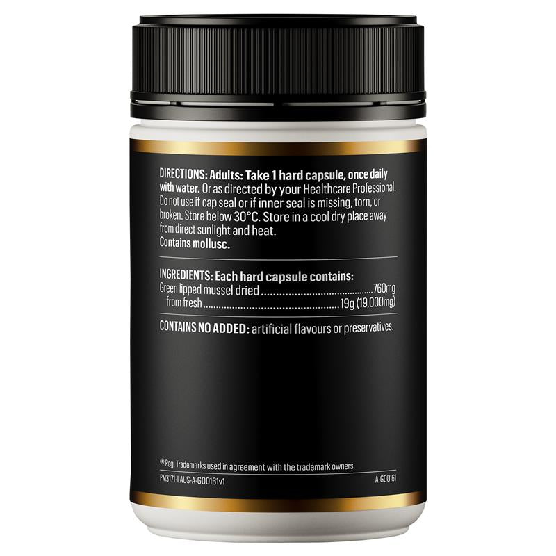 Load image into Gallery viewer, Go Healthy Mussel NZ Green Lipped 19000mg 100 Hard Capsule Exclusive Size
