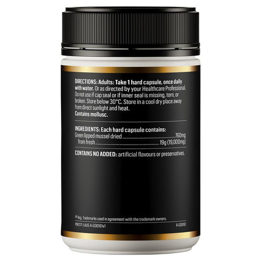 Go Healthy Mussel NZ Green Lipped 19000mg 100 Hard Capsule Exclusive Size