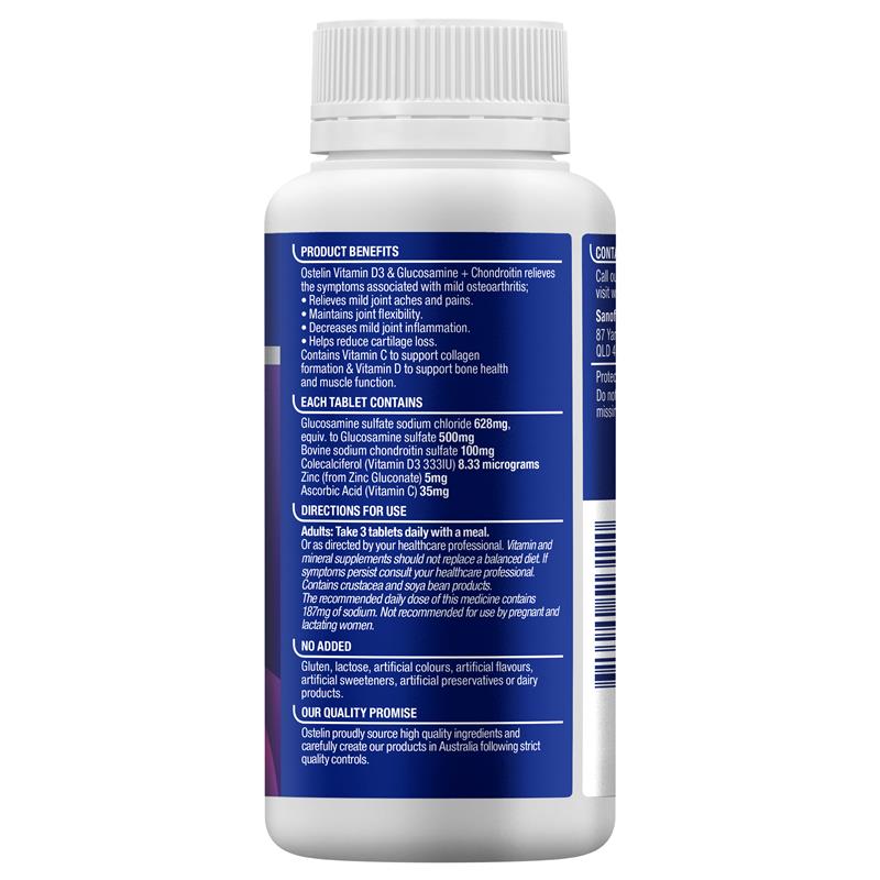 Load image into Gallery viewer, Ostelin Vit D &amp; Glucosamine + Chond 90 Tablets
