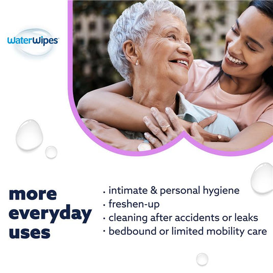 WaterWipes Adult Care Sensitive Intimate Wipes 30 pack