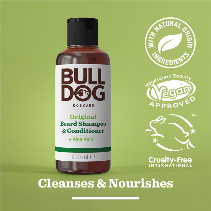 Load image into Gallery viewer, Bulldog Skincare for Men Original Beard Shampoo &amp; Conditioner 200ml
