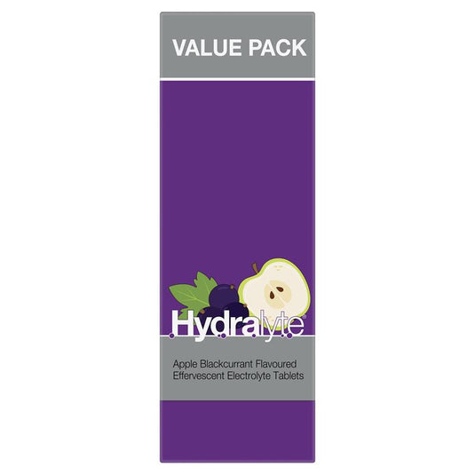 Hydralyte Electrolyte Effervescent Apple Blackcurrant 60 Tablets Exclusive Size