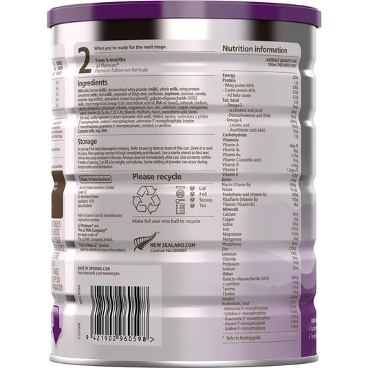 A2 Platinum Premium Infant Formula Stage 1 From Birth 900g