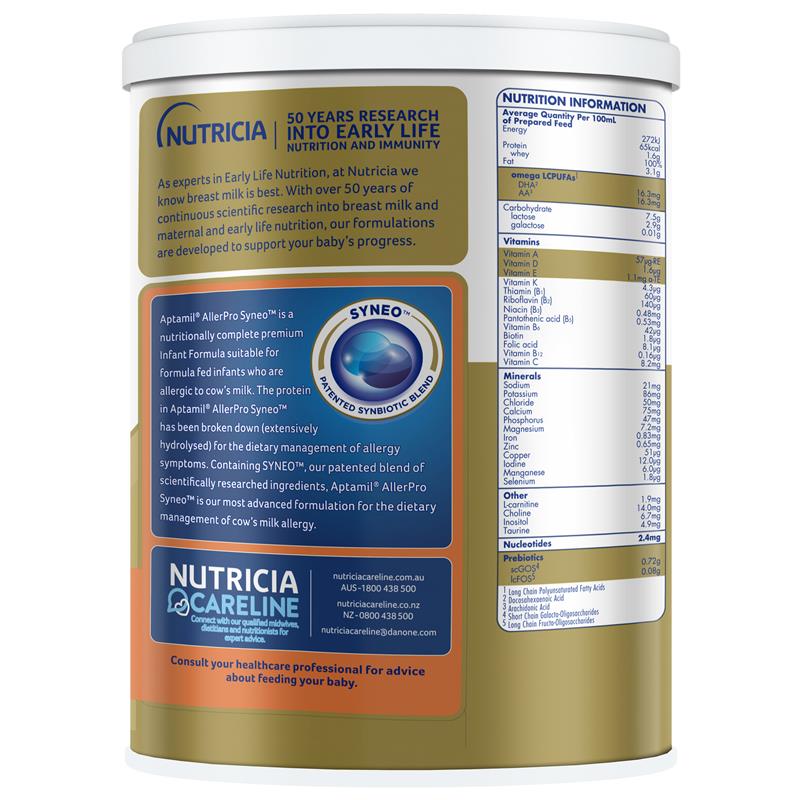 Load image into Gallery viewer, Aptamil AllerPro Syneo 1 Allergy Premium Baby Infant Formula From Birth to 6 Months 900g
