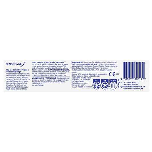 Sensodyne Sensitive Teeth Pain Repair & Protect Whitening Toothpaste 100g