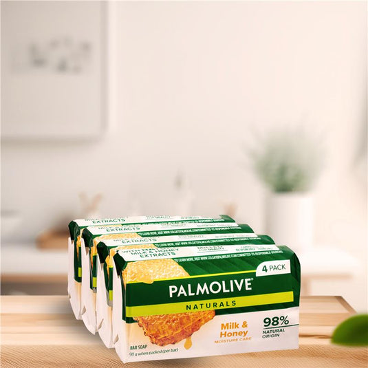 Palmolive Naturals Replenishing Bar Soap Milk & Honey 4 x 90g