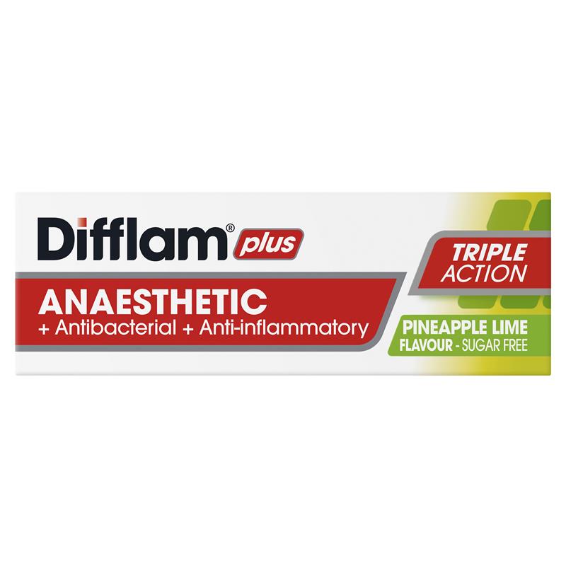 Load image into Gallery viewer, Difflam Plus Anaesthetic Sugar Free Pineapple &amp; Lime 16 Lozenges

