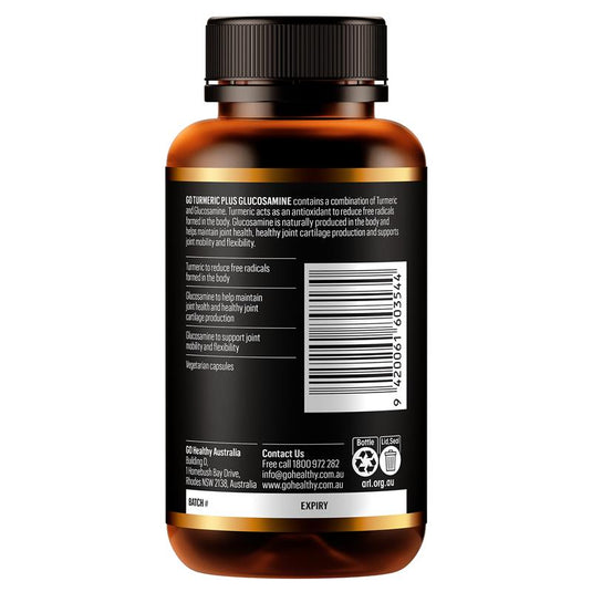 GO Healthy Turmeric Plus Glucosamine 120 Hard Capsules
