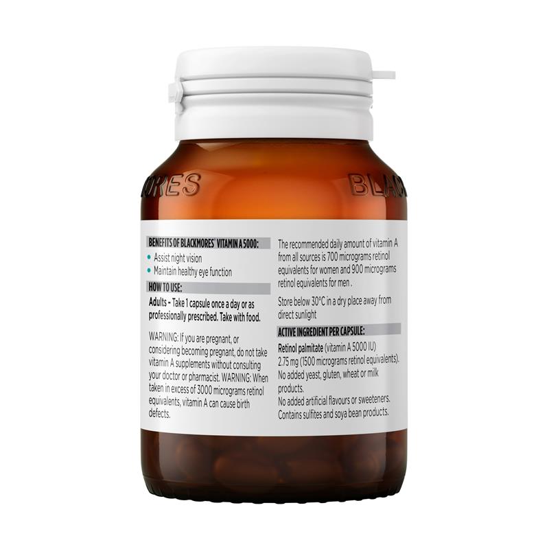 Load image into Gallery viewer, Blackmores Vitamin A 5000IU 150 Capsules
