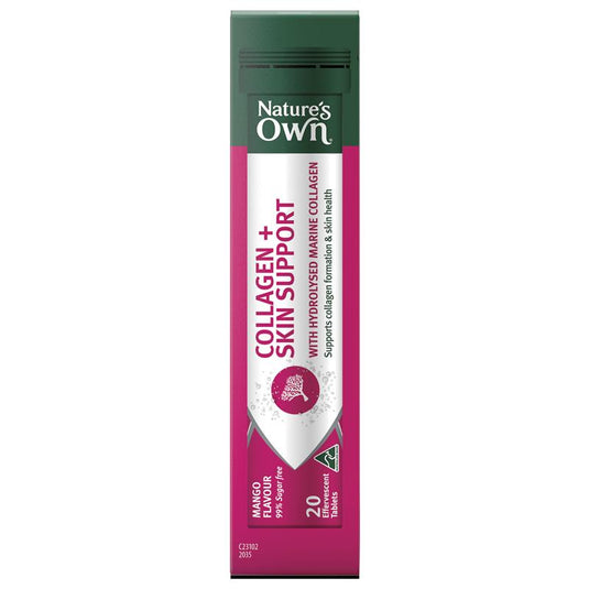 Nature's Own Collagen + Skin Support Effervescent 60 Tablets