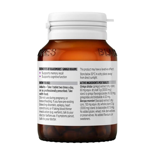 Blackmores Ginkgo Brahmi 40 Tablets