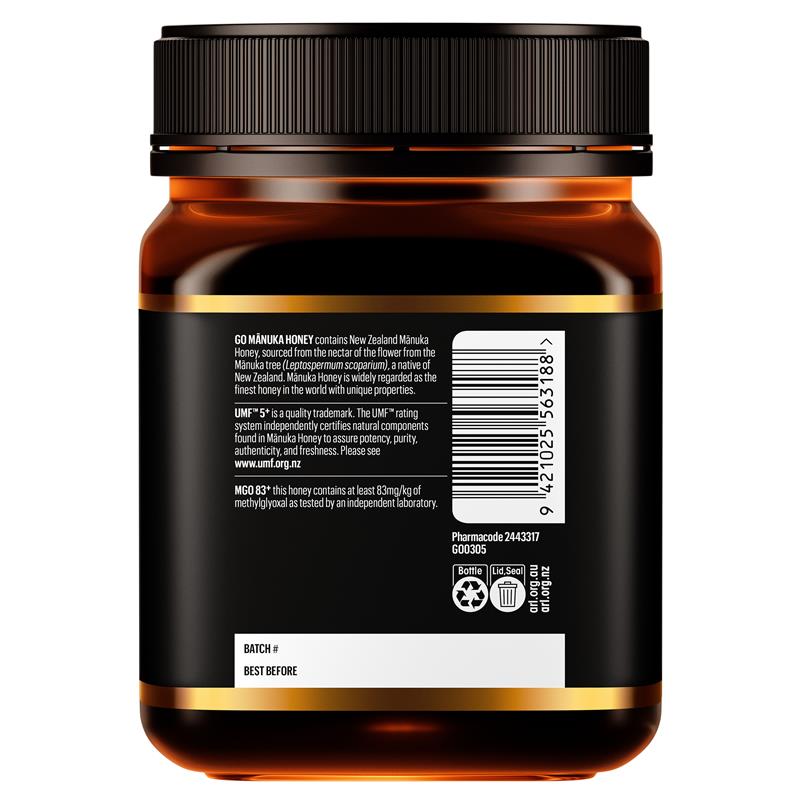 Load image into Gallery viewer, GO Healthy Manuka Honey UMF 5+ (MGO 80+) 1kg (Not For Sale In WA)
