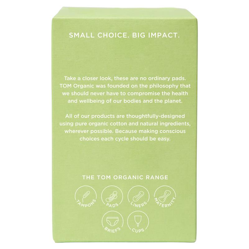 Load image into Gallery viewer, TOM Organic Ultra Thin Pads Regular 10 Pack
