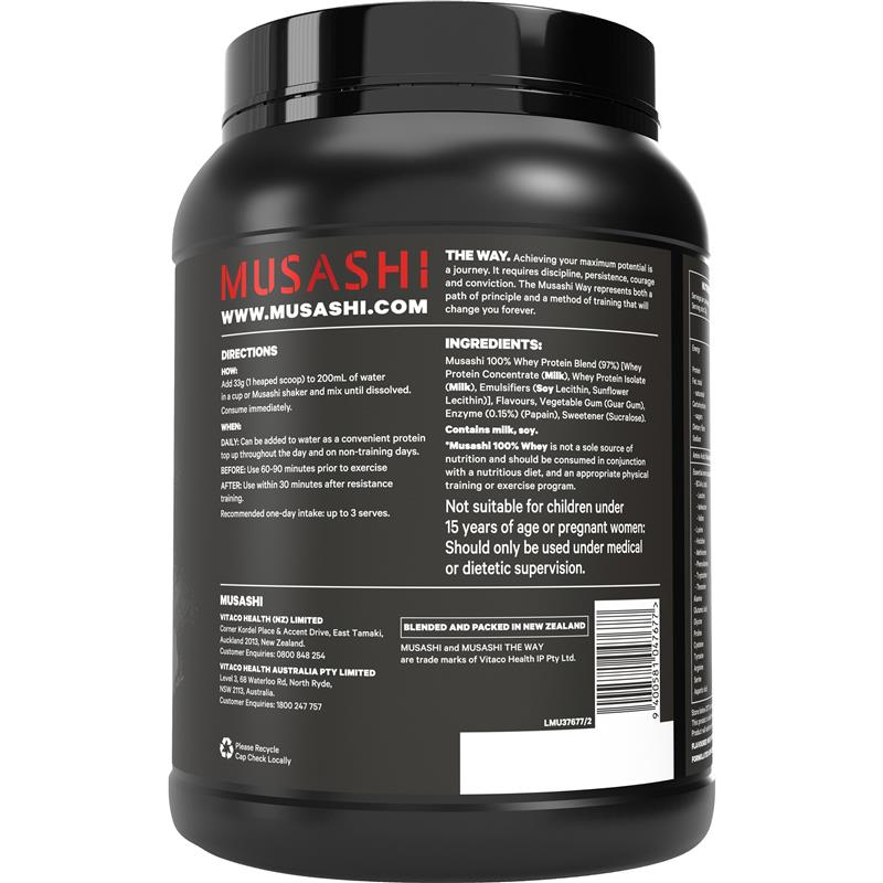 Load image into Gallery viewer, Musashi 100% Whey Vanilla 900g
